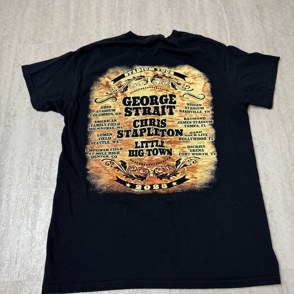George Strait concert graphic tee Chris Stapleton Little Big Town Tour band tee - Picture 5 of 6